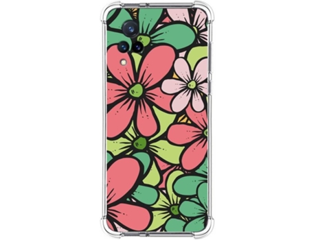 Carcasa Vivo V21 5G TUMUNDOSMARTPHONE Dibujos Antigolpes Flores 02 Multicolor