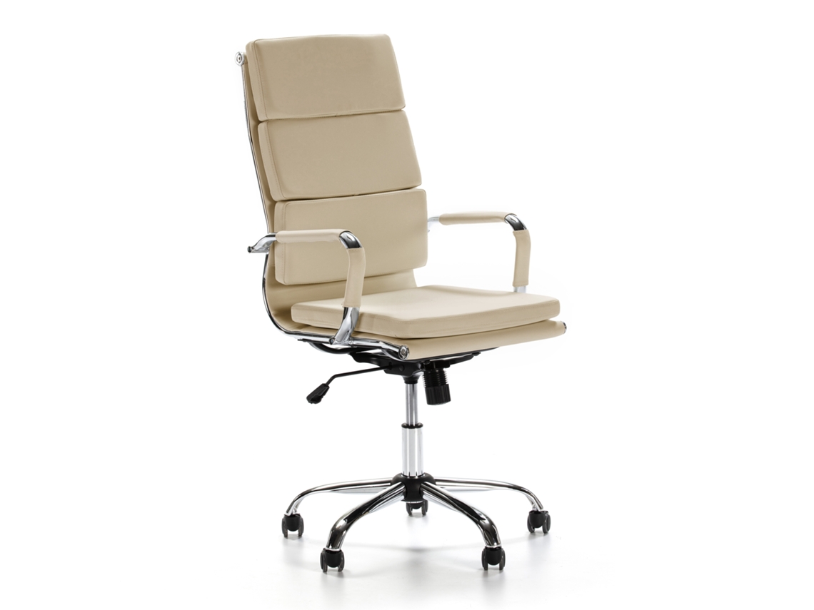 Sillón de Oficina Morgan reclinable Taupe Piel sintética Altura Ajustable VS VENTA-STOCK 54 x 71 x 110