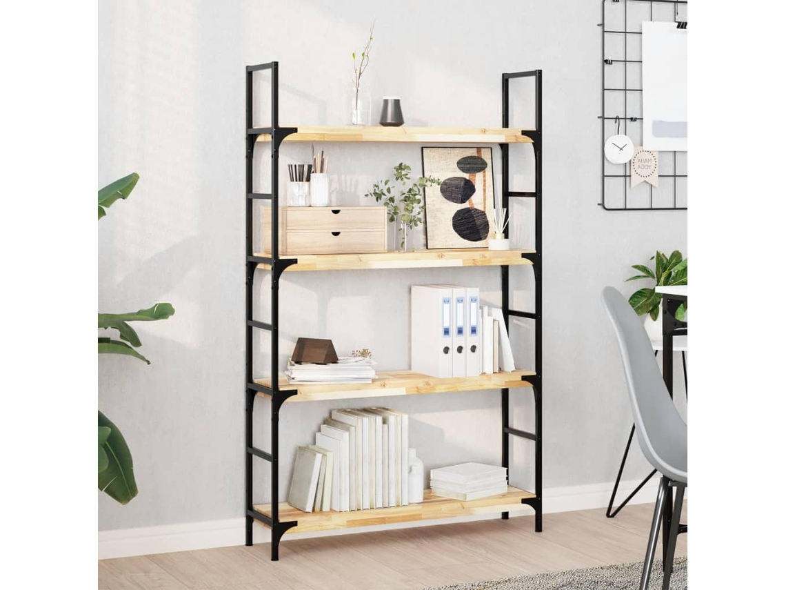 Estante flotante  Estante de pared de acacia maciza sin tratar, 80 x 20 x 4 cm, WSD252321 Lovely Home