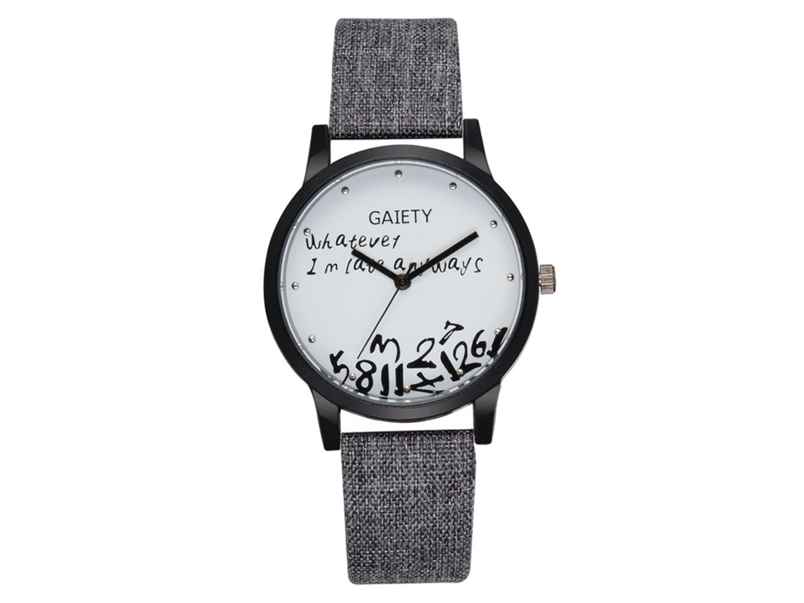 Reloj De Pulsera Casual Moderno Para Hombres De Cuarzo Con Dial Redondo Gris