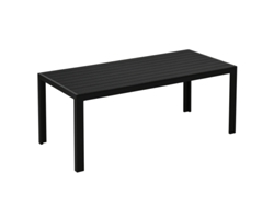 Mesa de Jardín de Aluminio, 120x70 cm, Apta para Jardín/Terraza, Color Negro.