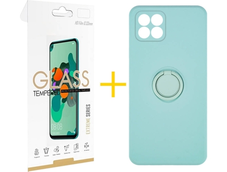 Carcasa + Protector de Pantalla para Huawei P40 Lite SKYHE Verde Agua