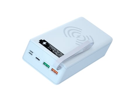 C12 Power Bank Shell Sin Soldadura Desmontable DIY 12x18650 QC PD Estuche De Cargador Portátil para Teléfono Inteligente-Carga Rápida Blanca, con C...