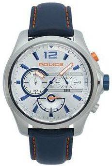 Reloj Police Hombre piel azul r1471294001 analogico