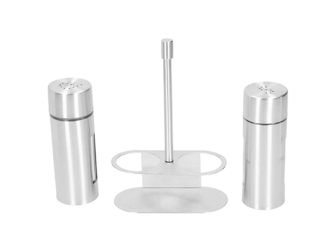 Juego de tarros de condimentos de acero inoxidable 304 con estante de almacenamiento para cocina