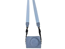 Funda protectora de piel sintética texturizada de lichi para cámara Sony ZV-1F con correa para el hombro Facpoet