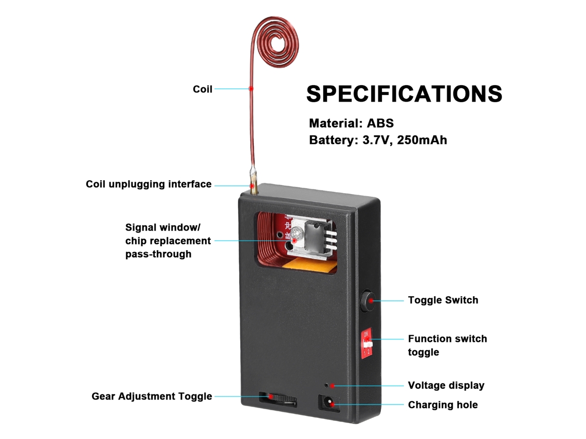 Generador Emp Multifuncional De Alta Frecuencia Con Detector De Lámparas Y Cerradura De Huella Dactilar.