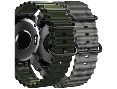 Correa Ocean Waves para Garmin Tactix 7 Pro Verde y Verde Militar Pack 2X VEANXIN