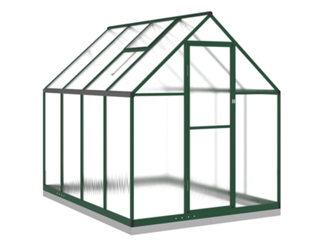 Invernadero VIDAXL Verde Aluminio (224x169x202 cm)