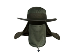 2026rebe-gorra Solar Para Hombre De Secado Rápido Impermeable Con Velo Desmontable Para Pesca Camping Senderismo Verde Militar