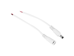 pares de conectores de alimentación de CC macho a hembra de 5,5 x 2,1 mm con cableado de bloqueo (blanco)