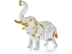 2026-figura De Elefante Tailandés De Cristal Con Trompa Levantada Ornamento Coleccionable