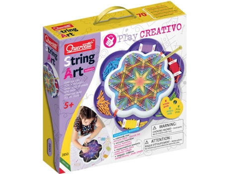 Juego Educativo QUERCETTI Play CREATIVO Arte Cordones Mandala (Edad Mínima: 5 Años - 30 x 29 x 7 cm)