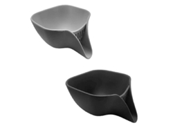 Cesta multifuncional de silicona para escurrir alimentos, ideal para pasta, fruta lavada, verduras y otros productos.
