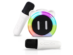 Mini máquina de karaoke para niños, portátil, con Bluetooth y 2 micrófonos inalámbricos, compatible con TF y USB, regalo de cumpleaños para niñas, Yizhood