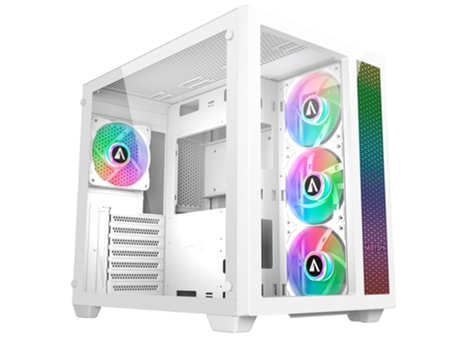 Caja de PC ABYSM Gaming Atx Danube Sava blanca