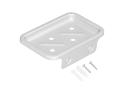 Jabonera de aluminio con estante de pared para baño y cocina.