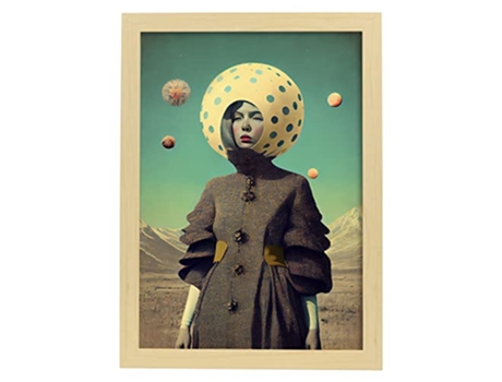 NACNIC Poster Sombreros De Lujo En Estilo Surrealismo Cinematográfico Ilustraciones Y Grabados De Historieta Abstracta Y Artística A3 Marcos Madera