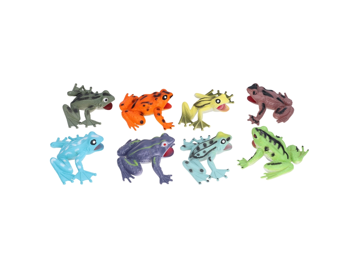 Conjunto De 8 Juguetes De Ranas Simuladas, Fabricados En Vinilo Suave Con Sonido Educativo Para Niños De 3 Años En Adelante.