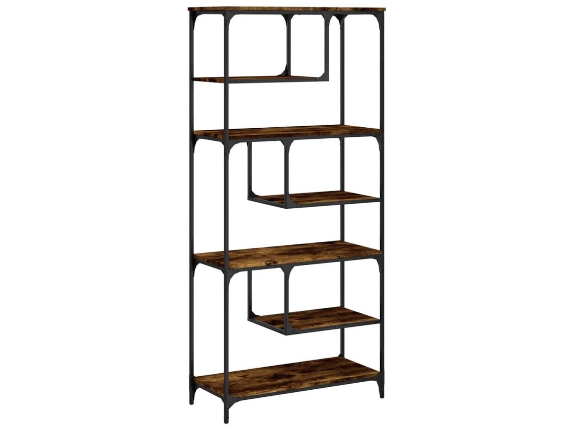 Maison Exclusive - Estantería Madera De Ingeniería Roble Ahumado 81x36x176 Cm