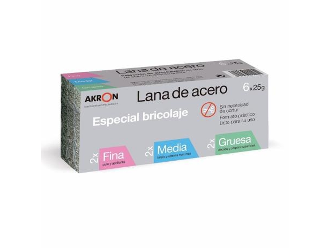Lana acero 2xfina 2xmedia ,2xgruesa c-6x25gr.