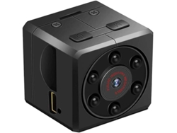 Minicámara portátil Full HD 1080p con detección de movimiento, ideal para el hogar y el exterior (negro)