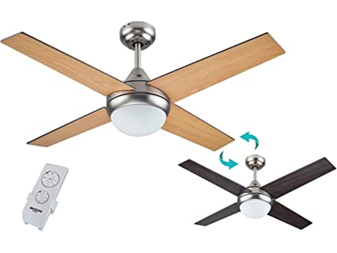 Ventilador de Techo BASTILIPO Mojacar Niquel Led