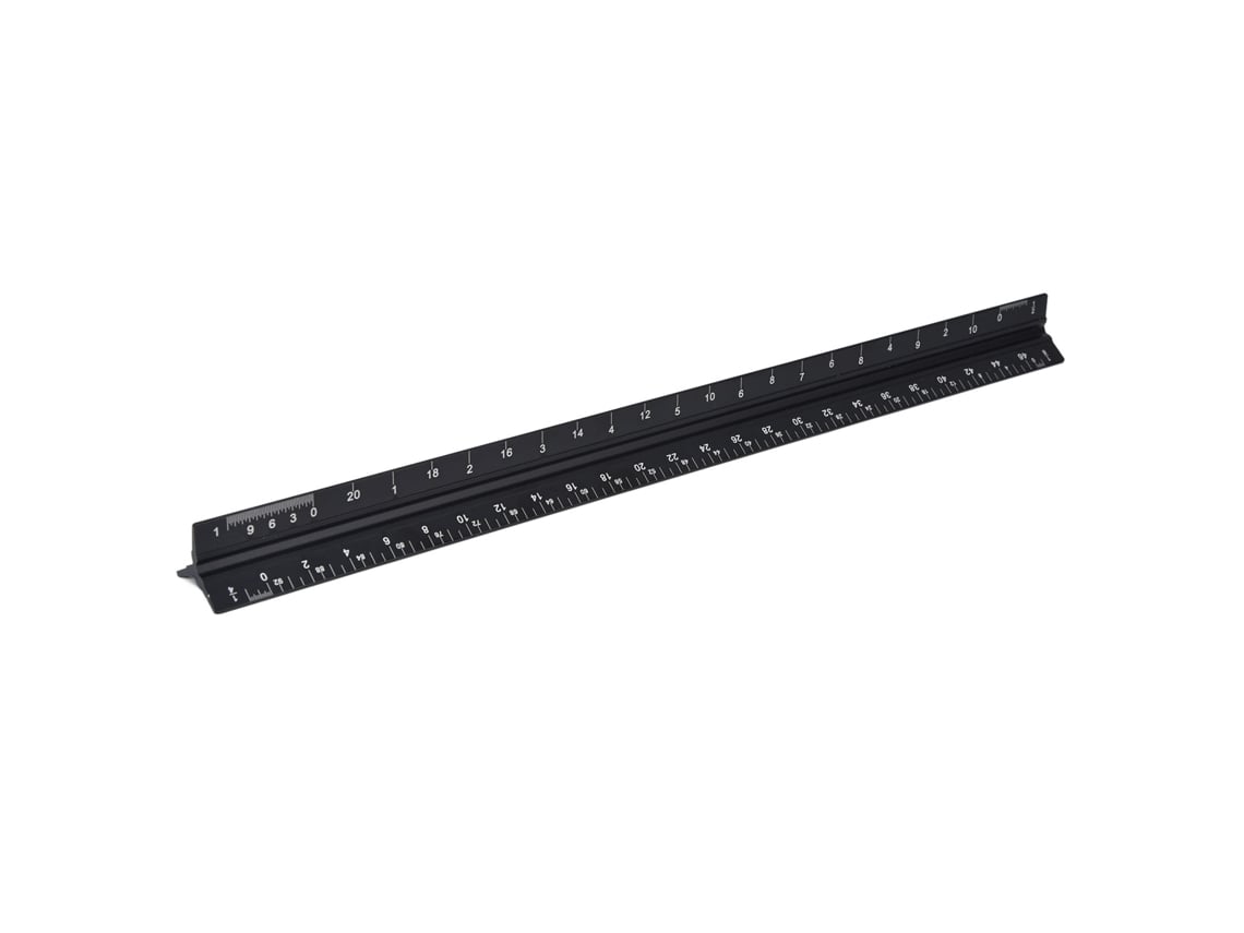 Regla Triangular De Aleación De Aluminio Con Marcas Grabadas De Fácil Lectura, Duradera Y Resistente Al Desgaste.