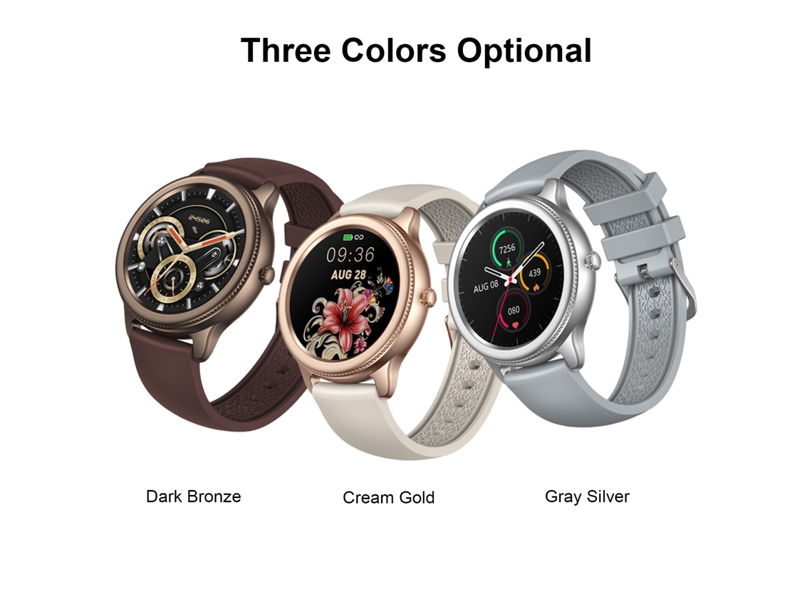 Reloj Inteligente Zeblaze Lily Para Mujer Con Monitor De Salud, Certificación Ip68, Modos Deportivos Y Pantalla Táctil Personalizable.