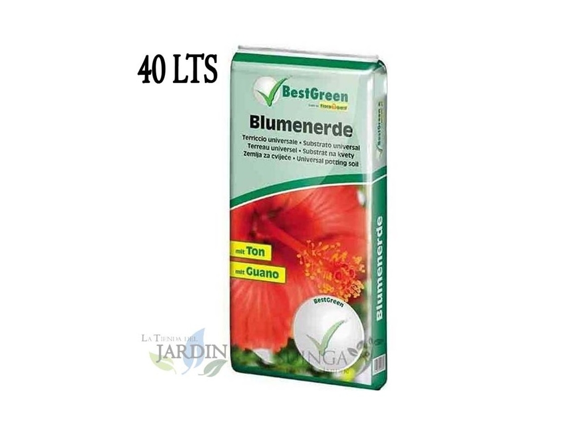 Sustrato Universal Bestgreen 40 Litros, Tierra Vegetal con Nutrientes para el Mantenimiento de Plantas y Árboles de Suinga