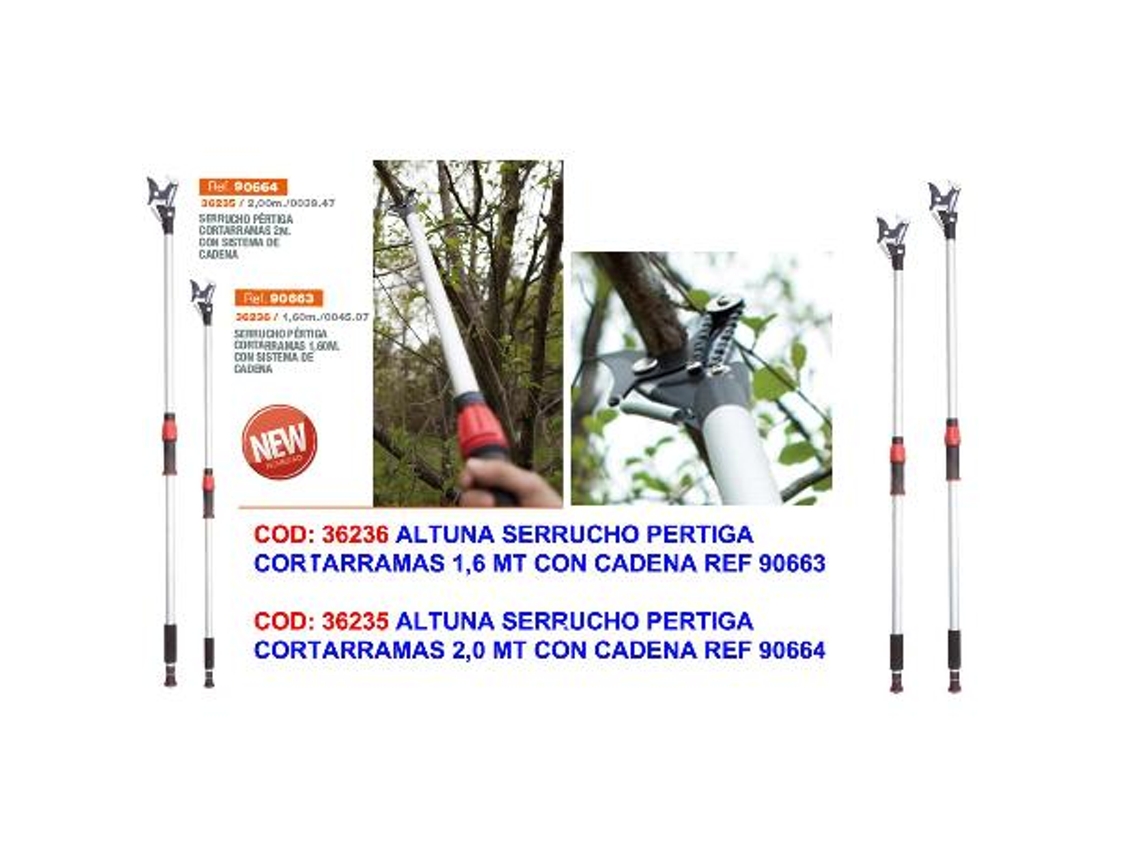 Altuna serrucho pertiga cortarramas 2,0 mt con cadena ref 90664