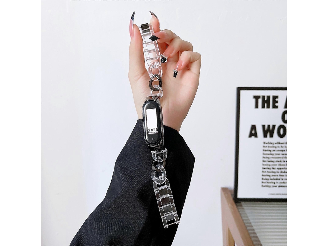Pulsera de resina con marco metálico para Xiaomi Mi Band 5/6