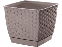 Maceta PROSPERPLAST Ratolla Square (Beis - 22 x 22 x 18.9 cm)