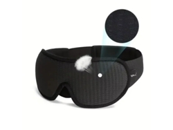 (negro) Máscara Para Ojos Transpirable Y Ajustable Con Correas, Adecuada Para Descansar Y Viajar, Con Almohadilla Parasol Acolchada.