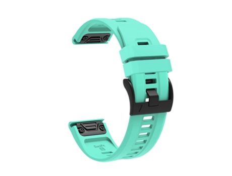 Correa de Silicona 26mm hebilla de liberación rápida para Garmin Fenix 7X - verde azulado