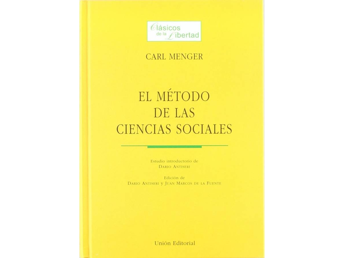 Libro Metodo De Las Ciencias Sociales de Menger Carl (Español)