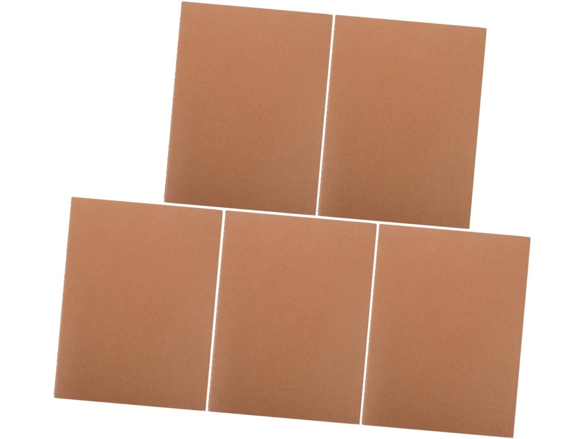 Juego De 5 Blocs De Dibujo En Blanco Sin Líneas Para Dibujar Y Esbozar, Con Tapa De Papel Kraft.