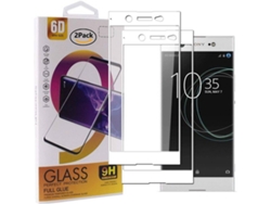 Protector Cristal Templado Sony Xperia XA1 Ultra HONGWE. Cobertura Completa Blanco