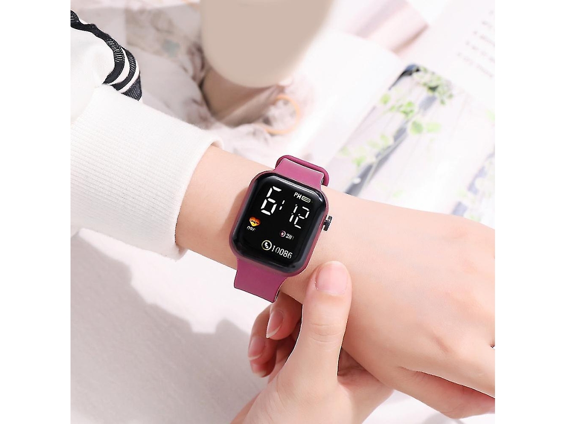 Reloj deportivo digital inteligente para mujer, reloj de pulsera electrónico digital LED. Ly Ebike