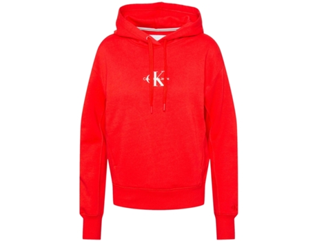 Sudadera de Mujer CALVIN KLEIN JEANS Monograma Rojo (XL)