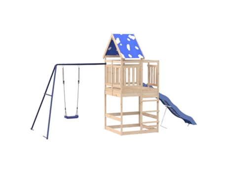 Parque infantil de exterior de VIDAXL madera maciza de pino
