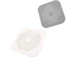 2026-tapa De Desagüe Cuadrada De Silicona 14,5cm Con Ventosas Para Ducha Cocina Gris Y Blanco