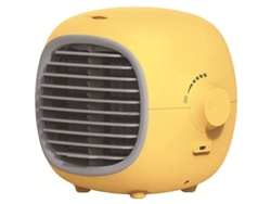 Ventilador De Aire Acondicionado Portátil Recargable Para Coche, Hogar, Oficina, Picnic - Amarillo