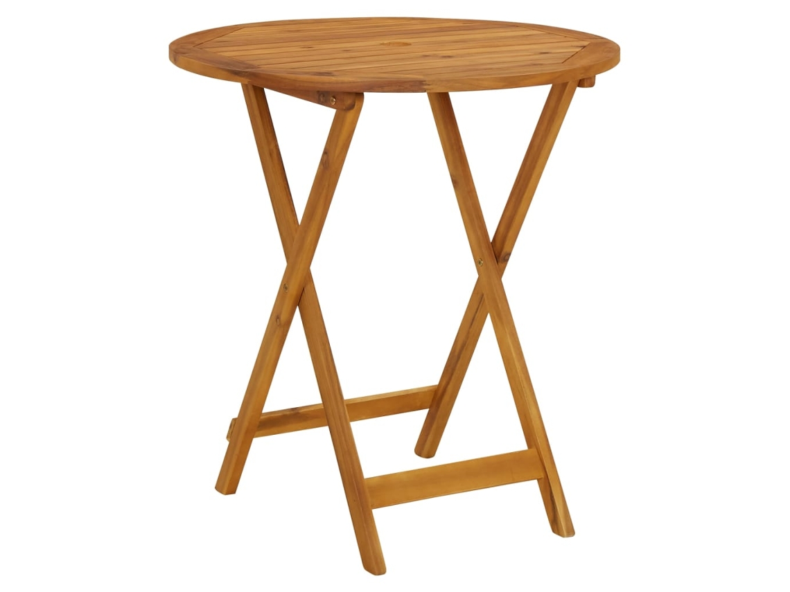Mesa de jardín LOVELY HOME plegable de madera de acacia maciza (70 cm)