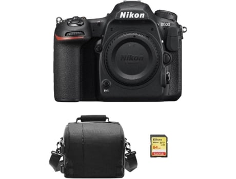 Kit Cámara Réflex NIKON D500 Corpo + Tarjeta SD de 64GB + Funda para cámara