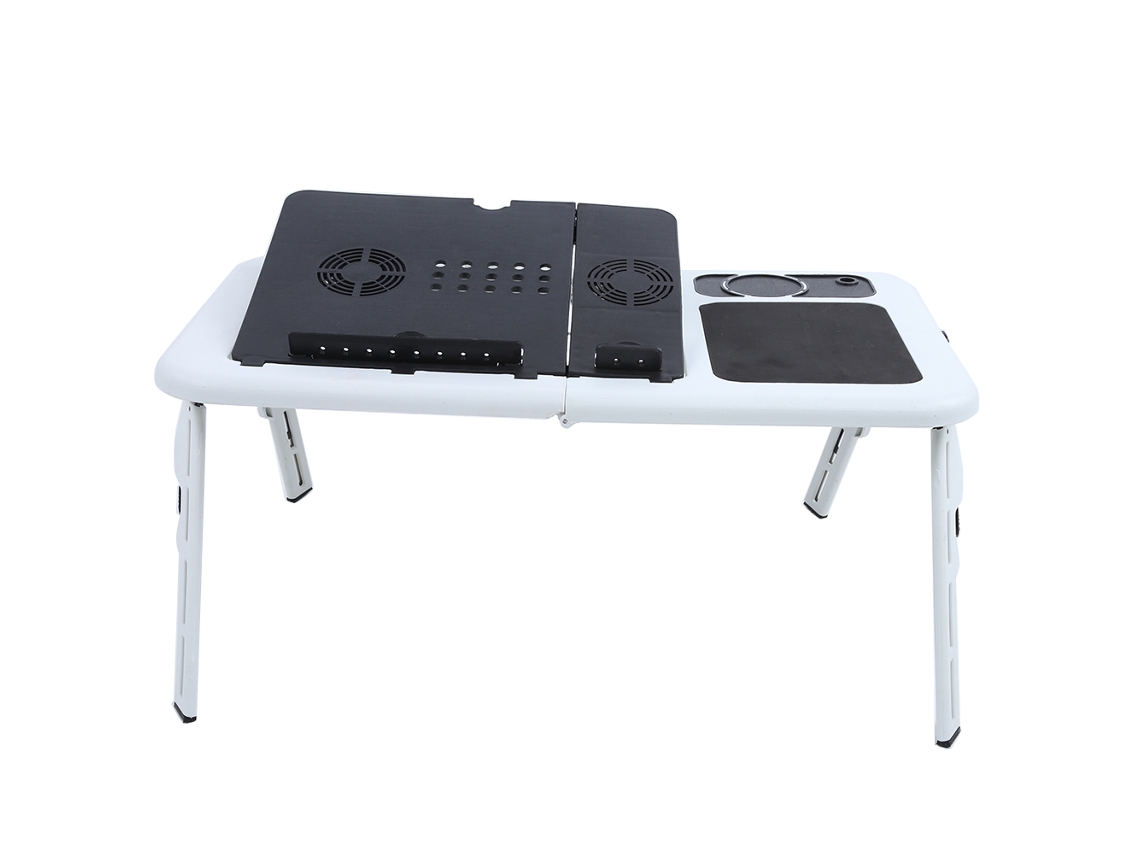 Mesa Para Notebook Ajustable Y Plegable Con Ventiladores Usb De Refrigeración Luz Dourada