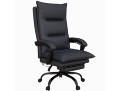 Silla De Oficina Gris Oscuro Con Función De Masaje Y Reposapiés Ajustable.