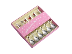 Juego de cubiertos de café navideños Siurn Silver con cuchara (6 piezas)