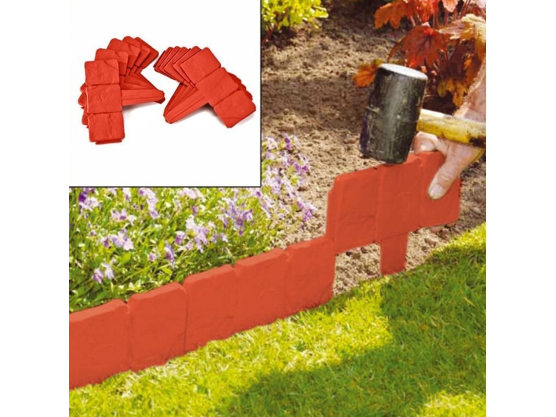 Borde Decorativo Para Jardín, 20 Piezas, Plástico, Fácil Instalación, Duradero.