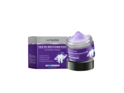 Polvo blanqueador dental morado brillante